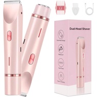 Ladies Bikini Trimmer, Two-in-One Bikini and Body Trimmer, Double-Head Design, Wireless Electric Bik