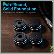 TAMAKO 4PCS Shock Absorbing|Feet, 40*22mm Anti Slip Speaker Isolation Feet, Easy To Install Aluminiu