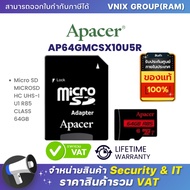 AP64GMCSX10U5R Apacer microSDXC/SDHC UHS-I U1 Class 10 (R85 MB/s) 64GB By Vnix Group