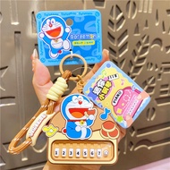 Innovative Cartoon Cat Music Piano Keychain Student Bag Decorations Doraemon Creative Plush Keychain