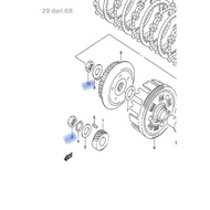 Original primary primary Gear Nut And suzuki satria fu Clutch Housing gsx drat Left Back 09140b16019