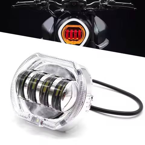 2.5 Inch Mini 16W Projector Lens DRL LED Front Assembly Demon Eyes Motorcycle Headlight Upgrade Ange