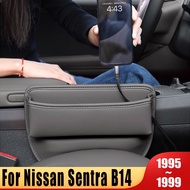 Car Seat Crevice Storage Box Holder Pocket Organizer For Nissan Sentra B14 1995 1996 1997 1998 1999 