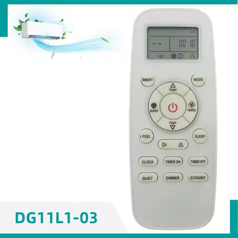 AC Remote Control DG11L1-03 For YORK, Hisense , FRIKKO, Zmartech Air Conditioner. DG11L1-01 DG11L1-0
