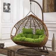 ST&amp;💘Ai Yi Hanging Basket Glider Rattan Chair Cradle Chair Real Rattan Rocking Chair Recliner Swing Indoor Outdoor Balcon