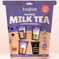 Tealive Fun Pack Milk Tea/CoCo, Anytime Anywhere, 4 Sachets, Halal Certified