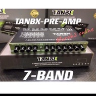TANBX PRE AMP 7 Band Car Audio Pre Amp Parametric Preamp with Subwoofer Output suitable for all type