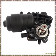 [S D K G] 059115389P Engine Oil Filter Housing W/Coolant Thermostat Replacement for -Audi A6 A7 A8 Q