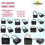 Fan Capacitor/Capacity Full 450V/CBB61 1UF 1.2 UF 1.5 UF 2UF 3UF 4UF 5UF 6UF 7UF 8UF 10UF