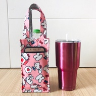 YT Waterproof Coated Cloth Bag For Yeti Glass Water Bottle Cute Pattern