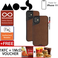 Mous Contour Colour Edition for iPhone 11 (Brown Leather) + FREE 1 pcs KFC Cash Voucher + 1 pcs McD 