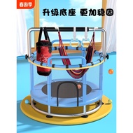 Indoor Trampoline for Kids, Children's Jumping Bed with Safety Net, Toddler Trampoline Toy, Single B
