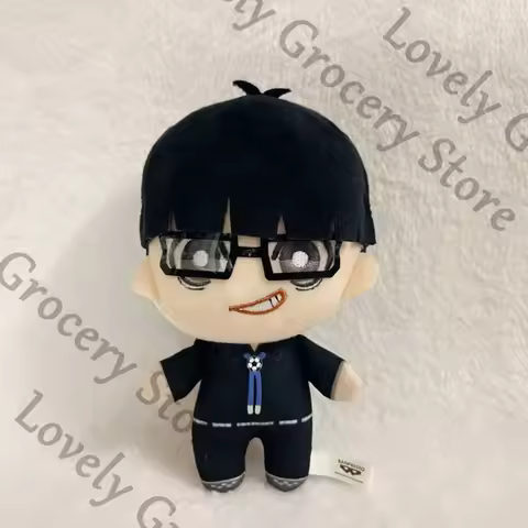 Anime BLUE LOCK Ego Jinpachi Cosplay Cartoon Maumet Stuffed Toys Keychain Puppet Fluffy Dolls Keyrin