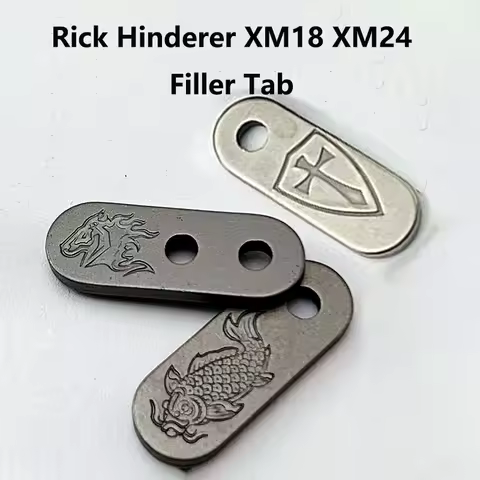 1 Pcs TC4 Titanium AlloyTitanium Alloy CNC-Machined Backspacer Set for Rick Hinderer XM18/XM24 Knive