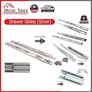 Mirai 2pc/Set Stainless Steel Drawer Slide Under Mount Push Open Heavy Duty Slide