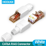 Hoolnx Tool Free RJ45 Connector Tool Less UTP CAT6 CAT6A Field Termination Modular Plug for Solid St