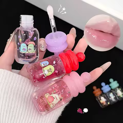 Gege Bear 'Cute Cartoon Lip Oil, with Moisturizing and Nourishing Effects, Suitable for Dry Fruity L