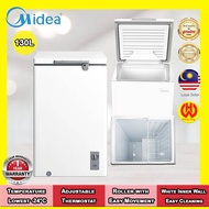 Midea 130L Chest Freezer WD-130W Convertible Fridge Peti Beku