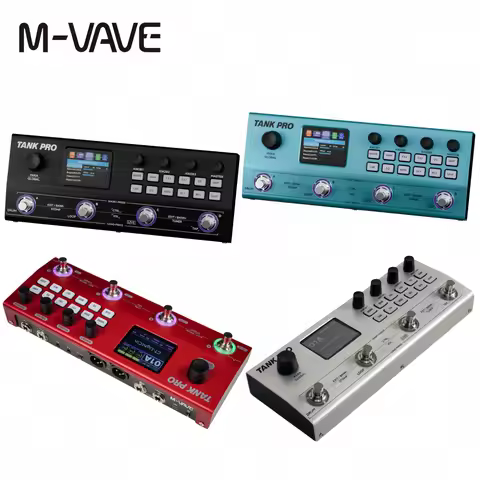 M-VAVE TANK PRO Electric Guitar Pedal, 90 Amp+90 Cab Models, 300+ FX, 120 Presets, 150s Looper, Drum