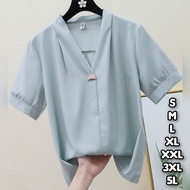 Eliev Blouse Women's Tops Oversize - Korean Style Tops - Jumbo Women's Work Tops - Jumbo Women's Top