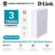 D-Link DPN-BE7212GR Dual Band Wi-Fi 7 10G Mesh Router - BE7200, 802.11BE, OFDMA and MU-MIMO 10Gbps W