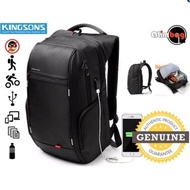 Kingsons Waterproof Men 15.6 Inch business Notebook Laptop Backpack+USB Charge Computer Bag