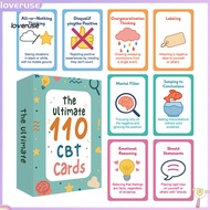 /LO/ Positive Mindset Development Cards Behavioral Therapy Cards 110pcs Cbt Deck Cards for Anxiety R