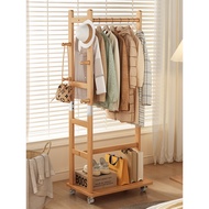 Bedroom Floor Balcony Household Clothesline Pole Bamboo Coat Rack Cabinet Room Storage Storage Rack 