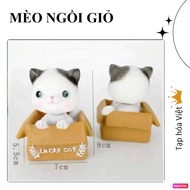 [COMBO 2] CAT BASKET for birthday cake decoration, plastic cat for cake decoration, funny cat