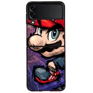 Casing Case Samsung Galaxy Z Flip 3 Z Flip 4 Z Fold 4 Z Fold 3 super mario D127
