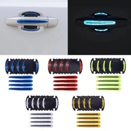 8PCS car handle cup protector reflective sticker, 3D carbon fiber door bowl paint scratch protective