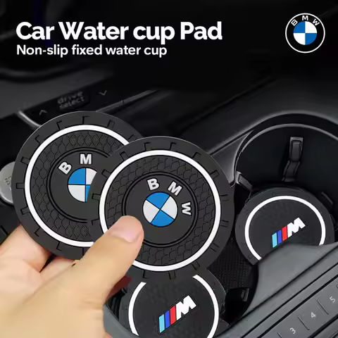 Car water cup mat interior soft rubber anti slip cup mat For BMW M4 M8 5 Series E39 E60 F10 F11 F07 