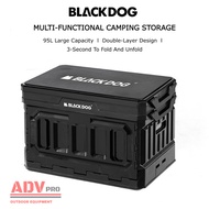 Blackdog 95L Double Layer Storage Box Multipurpose Box With Table Top Desktop Tray Outdoor Foldable 