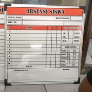 papan tulis absensi / papan absen siswa UK 60x60