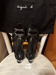 agnes b. 黑色涼鞋 37碼