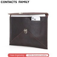 เคสโทรศัพท์หนังกระเป๋าแล็ปท็อปถุงใส่อุปกรณ์การสัก6.7นิ้วปลอกสำหรับ Macbook Pro แล็ปท็อปหนังแท้ครอบคร