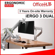 OFFICEHUB iErgo 3 DUAL Computer Monitor Arm ★ Monitor Stand ★ Monitor Mount ★ Fits Monitor 34" per a