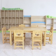 Kindergarten Table and Chair Children's Wooden Study Table Early Education Game Table Toy Table Kindergarten Furniture S