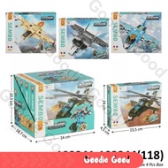 Block Mini Pesawat Tempur 4 In 1 Sembo Mirip Lego 4 Model 1 Box 4 Pcs