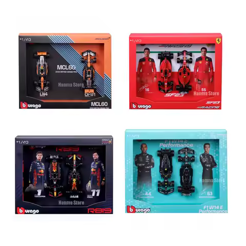 New Stock Bburago 1:43 F1 Racing Set Team Miniature Alloy Diecast Ferrari/Oracle Red Bull /Mcl60 Pho