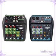 [PerfkfcMY] 4 Channel Mixer with Sound Board, USB Professional Line Mixer, Sound Mixing for instrument