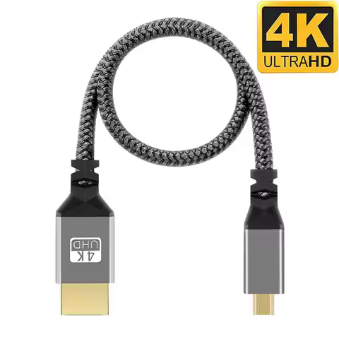0.3/1/1.5/2/3/5/7.5/10M Nylon Braid HD 4K@60HZ V1.4 TPU HD 1080P Compatible Micro MicroHDMI TO HDMI 
