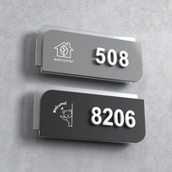 Black Acrylic 3D Door SignHdb Unit Number Door Number Signage House Unit Number  Door Number Sticker