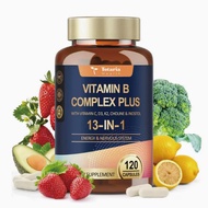 13‑in‑1 Vitamin B Complex Plus Capsules With Vitamin C D3 K2 Choline Inositol 120 Capsules Daily Ene