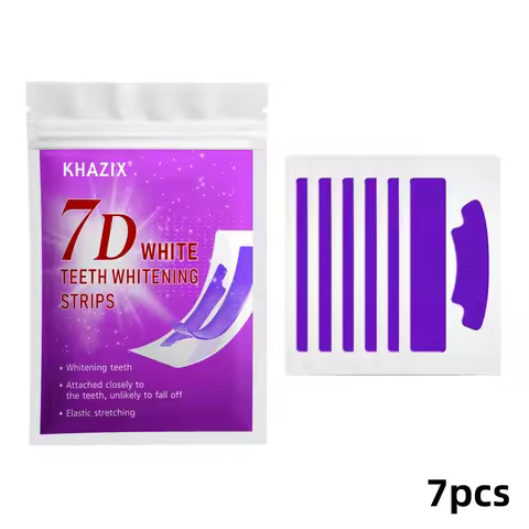 7PCS Teeth Whitening Strips for Whiter-Looking Smile, Flexible Tooth Strips Easy to Apply for Daily 