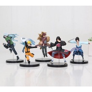 5 Pcs/Set Naruto Uchiha Sasuke Kakashi Uchiha Itachi Gaara Pvc Original Japanese Action Figure Toys