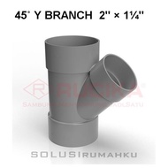 RUCIKA Y BRANCH 2 X 1-1/4" 3 Y BRANCH/ 45 degrees 2 x 1.25 inch 2 x 1 1 4 inch TY similar/
