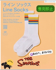 🇯🇵日本直送《辛普森一家》The Simpsons  x Familymart  條紋襪子