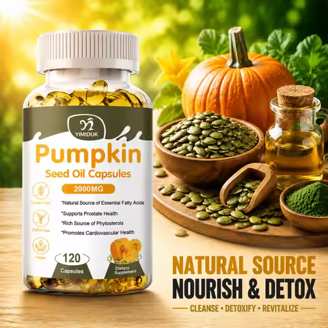Organic Pumpkin Seed Oil Supplement, for Promotes Cardiovascular, Prostate , Immune, Gut & Metabolic