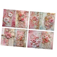 SA 8 Sheets A 5 Flowers Paper Decorative Paper Scrapbooking Paper Flowers Paper